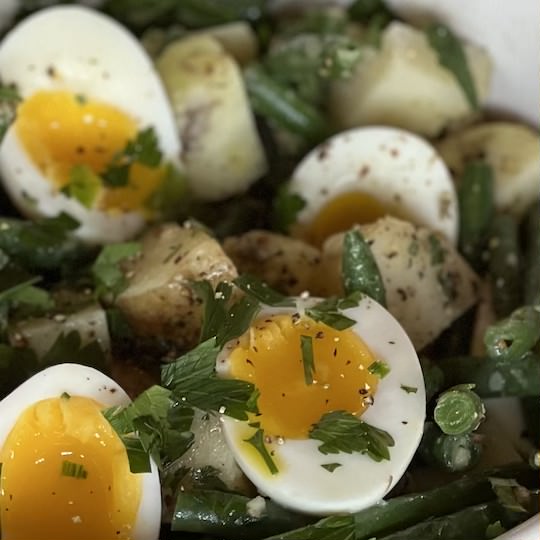 salade recette œufs pommes de terre haricots verts