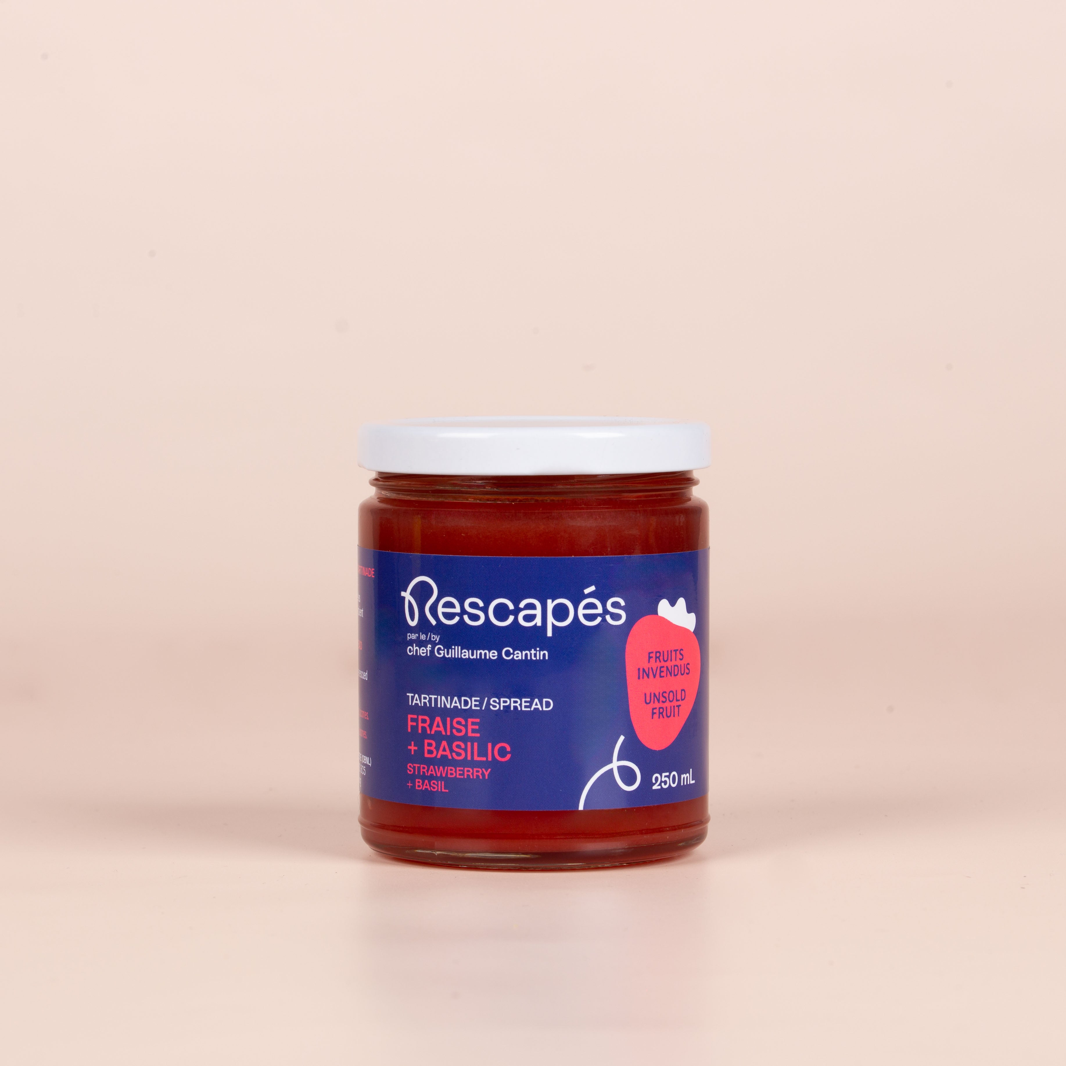 les rescapes tartinade fraise basilic